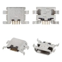 Роз'єм зарядки для ZTE U956 5 pin (4 кріплень) (контакти посередині) (Micro USB) без шлейфа
