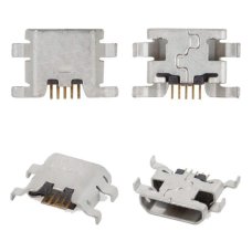 Роз'єм зарядки для ZTE U956 5 pin (4 кріплень) (контакти посередині) (Micro USB) без шлейфа