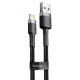Кабель Baseus Cafule USB-A – Lightning (1 м · 20W · 2.4A) (CALKLF-BG1) (Black/Gray)