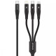 Кабель Proove Hydra 3-в-1 Type-C + Micro USB + Lightning (1.2 м · 15W · 3A) (Black)