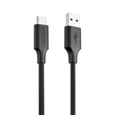 Кабель Proove Striped Silicone USB-A – Type-C (1 м · 3A) (Black)