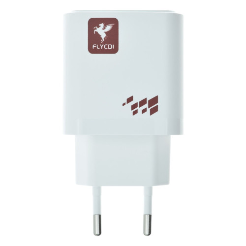 Сетевое зарядное устройство FLYCDI FA-009 PD USB-A+USB-C+Lightning (30W · 3A) (White)