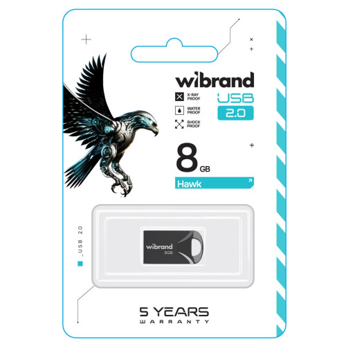Флешка Wibrand Hawk 8GB USB 2.0 (Black)