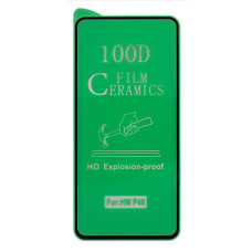 Защитная пленка Ceramic для Huawei P40 (Full Glue) (Black)