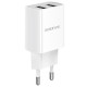 Сетевое зарядное устройство Borofone BA53A 2xUSB-A (10.5W · 2.1A) (White)