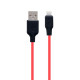 Кабель Hoco X21 Silicone USB-A – Lightning (1 м · 12W · 2.4A) (Red/Black)