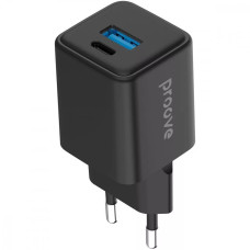 Сетевое зарядное устройство Proove Pocket Gan USB-A+USB-C (30W · 3A) (Black)