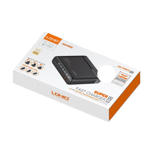 Сетевое зарядное устройство LDNIO A6140C 3xUSB-A+3xUSB-C (140W · 5A) (Black)