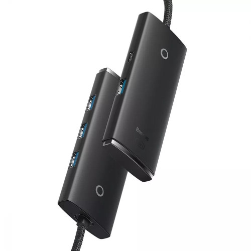 USB-хаб Baseus Lite Series 4в1 Type-C (4xUSB 3.0 · 1 м) (Black)