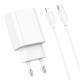 Сетевое зарядное устройство Borofone BA65A USB-C (20W · 3A) с кабелем Type-C – Lightning (White)