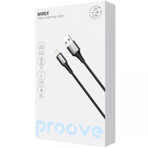 Кабель Proove WireX USB-A – Lightning (1 м · 12W · 2.4A) (White)