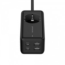 Мережевий фільтр Proove Power Strip Homester PD-03 на 1 розетку (65W · 2xUSB-A+2xUSB-C · 1.5 м) (Black)