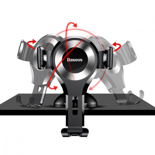 Автодержатель Baseus Osculum Type Gravity Car Mount (Black)