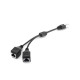 Переходник-разветвитель UTP RJ45 штекер – 2 × RJ45 гнездо (Black)
