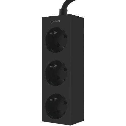 Сетевой фильтр Proove Magnet Strip на 3 розетки (1.6 м) (Black)