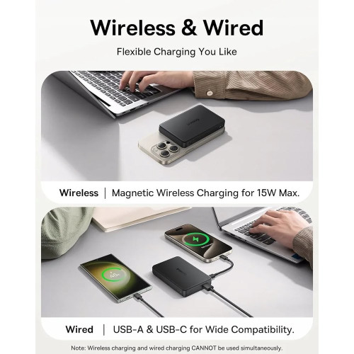 Повербанк Baseus Airpow Qi2 Magnetic PD22.5W (10000 mAh) (Black)