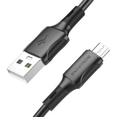 Кабель Borofone BX80 USB-A – Micro-USB (1 м · 12W · 2.4A) (Black)