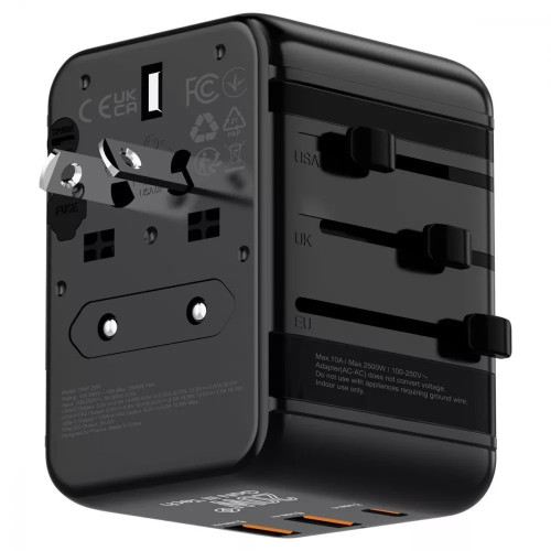 Сетевое зарядное устройство универсальный Proove Trip 2xUSB-A+USB-C (20W · 3A) (Black)