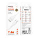 Кабель Borofone BX121 USB-A – Lightning (1 м · 2.4A) (White)