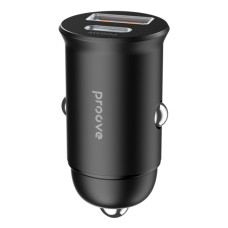Автомобильное зарядное устройство Proove Tiny Power Pro USB-A+USB-C (65W · 3A) (Black)