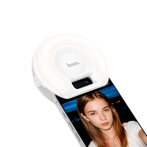 Селфи-лампа на прищепке Hoco K160 (White)
