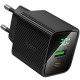 Сетевое зарядное устройство Hoco CS84A USB-A+USB-C (30W · 3A) (Black)