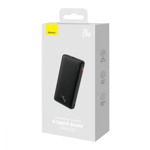 Повербанк Baseus Airpow 20W Cable USB to Type-C 30см (10000 mAh) (Black)