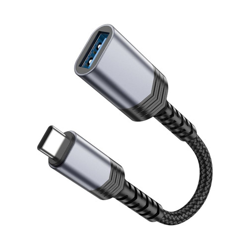 Переходник Hoco UA24 Type-C to USB 3.0 gray