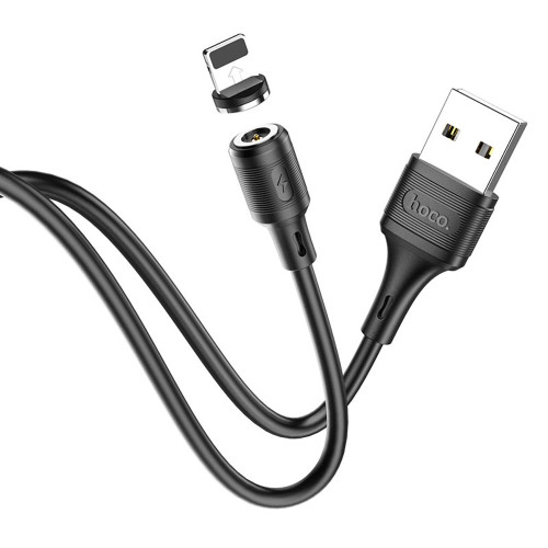 Кабель Hoco X52 Sereno Magnetic USB-A – Lightning (1 м · 12W · 2.4A) (Black)