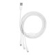 Кабель Baseus Superior Series 3-в-1 (1.5 м · 18W · 3.5A) (White)