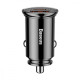 Автомобильное зарядное устройство Baseus Circular Plastic USB-A+USB-C (30W · 3A) (Black)