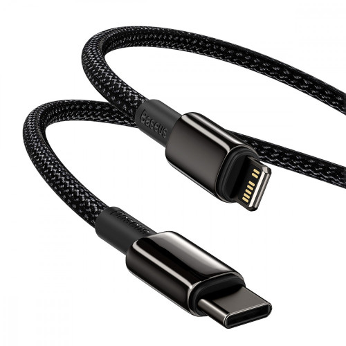 Кабель Baseus Tungsten Gold Type-C – Lightning (1 м · 20W · 2.4A) (Black)
