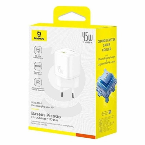 Сетевое зарядное устройство Baseus PicoGo Fast Charger USB-C (45W · 3A) (P10176800213) (White)