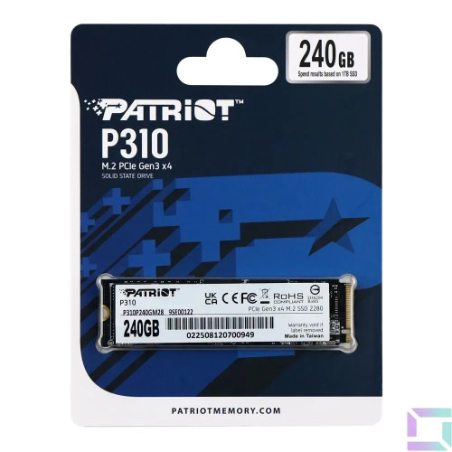 SSD-накопичувач Patriot P310 240GB M.2 2280 NVMe