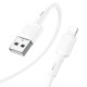 Кабель Hoco X83 USB-A – Lightning (1 м · 12W · 2.4A) (White)