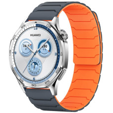 Ремінець універсальний 20 мм Dual-color Magnetic для Amazfit, Samsung, Huawei (Gray/Orange)