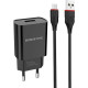 Сетевое зарядное устройство Borofone BA20A USB-A (10.5W · 2.1A) с кабелем USB-A – Micro-USB (Black)