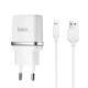 Сетевое зарядное устройство Hoco C11 USB-A (5W · 1A) с кабелем USB-A – Lightning (White)