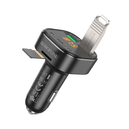 FM-модулятор Borofone BC43 2xUSB-A (18W · 3A) (Black)