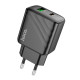 Сетевое зарядное устройство Hoco CS23A USB-A+USB-C (30W · 3A) (Black)