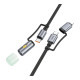 Кабель Hoco U138 Type-C – Type-C and Lightning с фонариком (1.2 м · 60W · 3A) (Black)