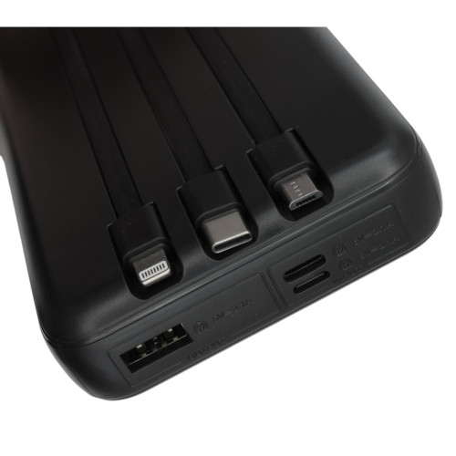 Повербанк Itel Star 200C 10.5W с кабелем 3в1 (20000 mAh) (Black)
