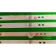 Прямая подсветка для телевизора Ergo 43″ LE43CT5515AK (4 планки по 815 мм, 8 LED, линза 14,5 мм, 3 В)
