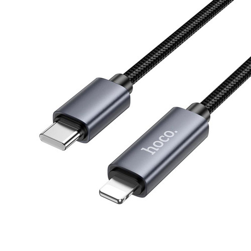 Кабель Hoco X112 Type-C – Lightning с дисплеем (1 м · 27W · 3A) (Black)