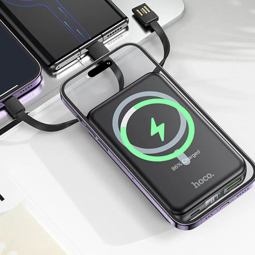 Повербанк Hoco DB59 Magnetic Guardian 22.5W PD20W 15W (10000 mAh) (Black)