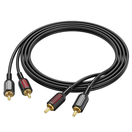 Аудіокабель AUX Borofone BL13 2RCA – 2RCA (1.5 м) (Black)