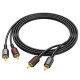 Аудіокабель AUX Borofone BL13 2RCA – 2RCA (1.5 м) (Black)
