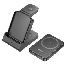 Бездротовий зарядний пристрій Hoco Victory J149 3в1 (20W) (Black)