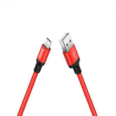 Кабель Hoco X14 Times Speed USB-A – Micro-USB (1 м · 12W · 2.4A) (Red/Black)
