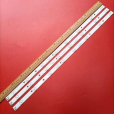 Прямая подсветка для телевизора LG 32″ RF-BS320E32-0801S-07 (3 планки по 605 мм, 8 LED, линза 15,5 мм, 3 В)